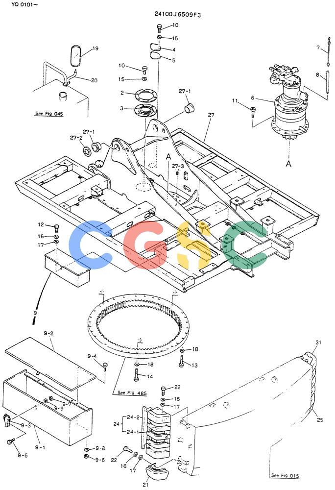 神钢零件查询(K907LC) - MARK II EXCAVATOR BTW YQ0101 - YQ0564 (1/87-12/03) (01-001) - FRAME ASSY UPP Kobelco