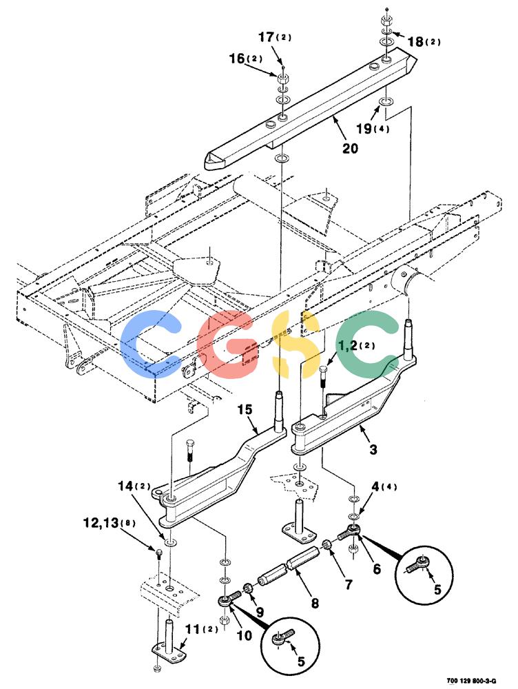 凯斯零件查询(8575) - CASE IH MID-SIZE RECTANGULAR BALER (NORTH AMERICA) (1/95-12/00) (10-032) - BALE SHIFT BAR AND LINKAGE ASSEMBLY Case Agriculture