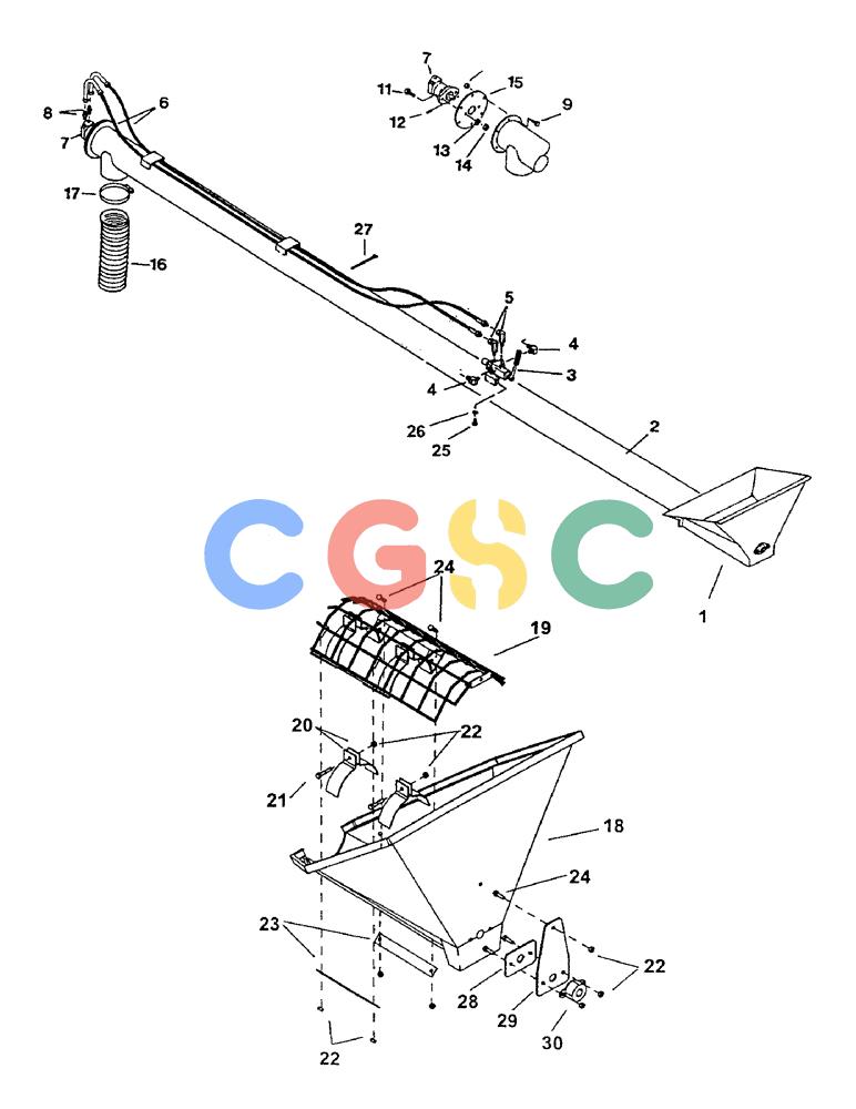 凯斯零件查询(1100) - CONCORD AIR SYSTEM (10/97-12/00) (E56) - AUGER ASSEMBLY (7.0 X 18'), DISCONTINUED Case Agriculture