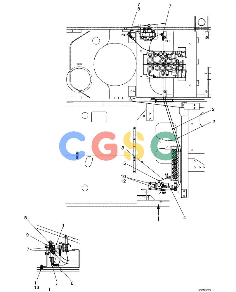 纽荷兰零件查询(EH160) - CRAWLER EXCAVATOR (9/03-) (08 -41[00]) - HYDRAULIC LINES - VALVE (ROTATION) New Holland Constructuion