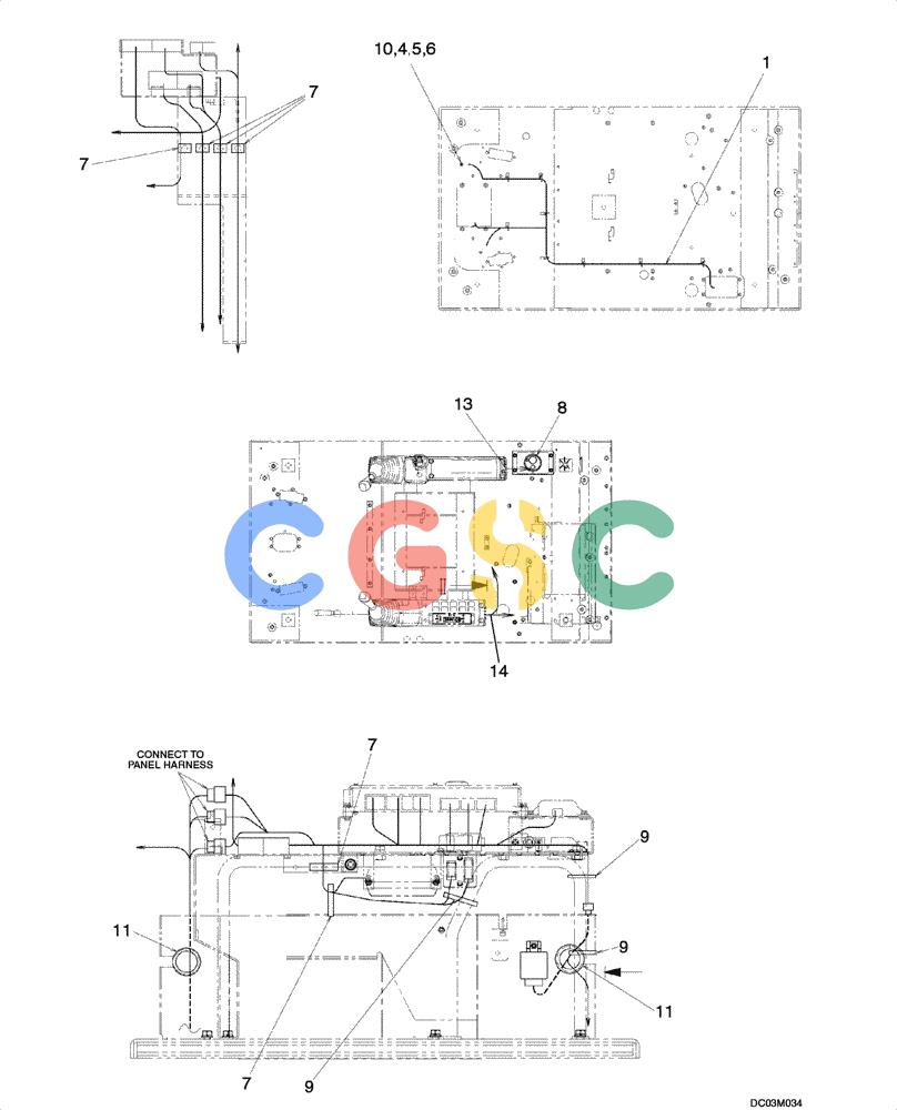 纽荷兰零件查询(EH215) - CRAWLER EXCAVATOR (9/03-) (04 -12[00]) - HARNESS ASSY (PLATE, FLOOR) New Holland Constructuion