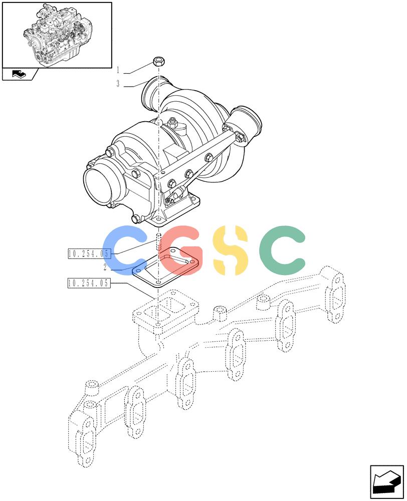 神钢零件查询(F4GE9684R J603) - ENGINE - 504369116 - 84190728 (1/08-12/12) (10.250.02) - TURBOCHARGING (2855732) Kobelco