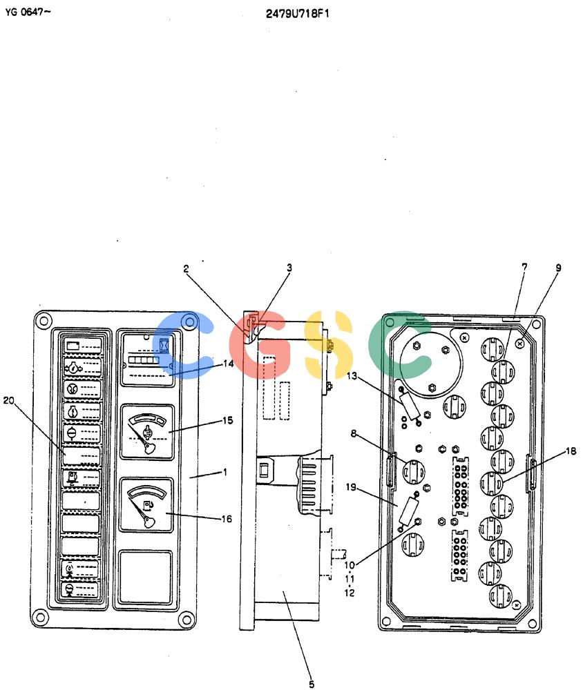 神钢零件查询(MD180LC) - EXCAVATOR ASN YG0647 (1/80-12/06) (05-010) - GAUGE, CLUSTER Kobelco