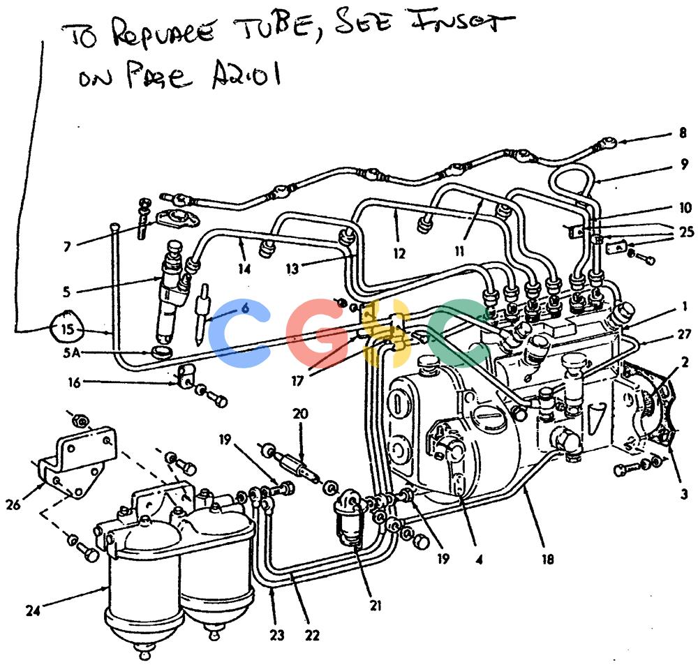 纽荷兰零件查询(65B) - MOTORGRADERS (A2.24[001]) - FUEL INJECTION PUMP & LINES New Holland Constructuion
