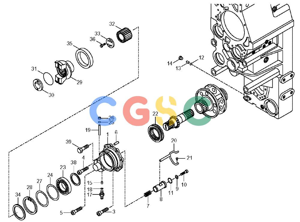 纽荷兰零件查询(AD300) - ARTICULATED DUMP TRUCK (1/01-) (1.212/3[11]) - TRANSMISSION - OUTPUT YOKE New Holland Constructuion