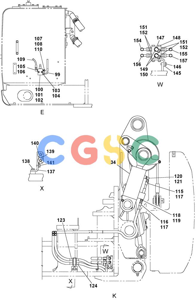 纽荷兰零件查询(E805) - CRAWLER EXCAVATOR (1/05-) (08-077-00[01]) - HYDRAULIC CIRCUIT - OPTIONAL New Holland Constructuion