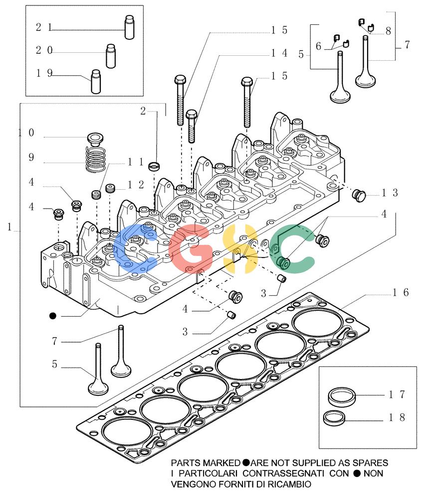 纽荷兰零件查询(DC150PS) - CRAWLER DOZER (0.060[01]) - CYLINDER HEAD New Holland Constructuion