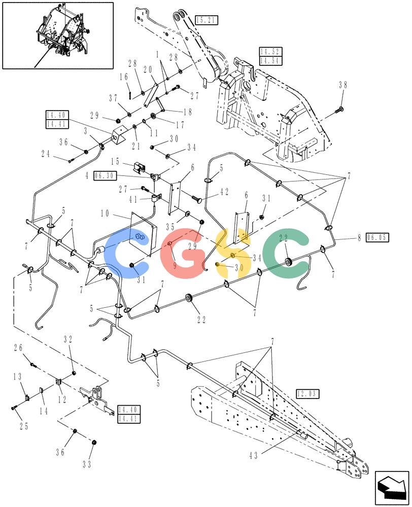 凯斯零件查询(RBX453) - CASE IH ROUND BALER (9/05-12/06) (06.01) - ELECTRONICS, NET-TWINE, STUFFER-FEEDER Case Agriculture