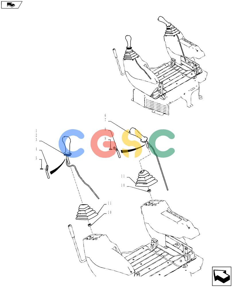 纽荷兰零件查询(E135BSRLC) - CRAWLER EXCAVATOR ASN YH06-08001 (01-050[03]) - CONTROLS, OPERATORS New Holland Constructuion