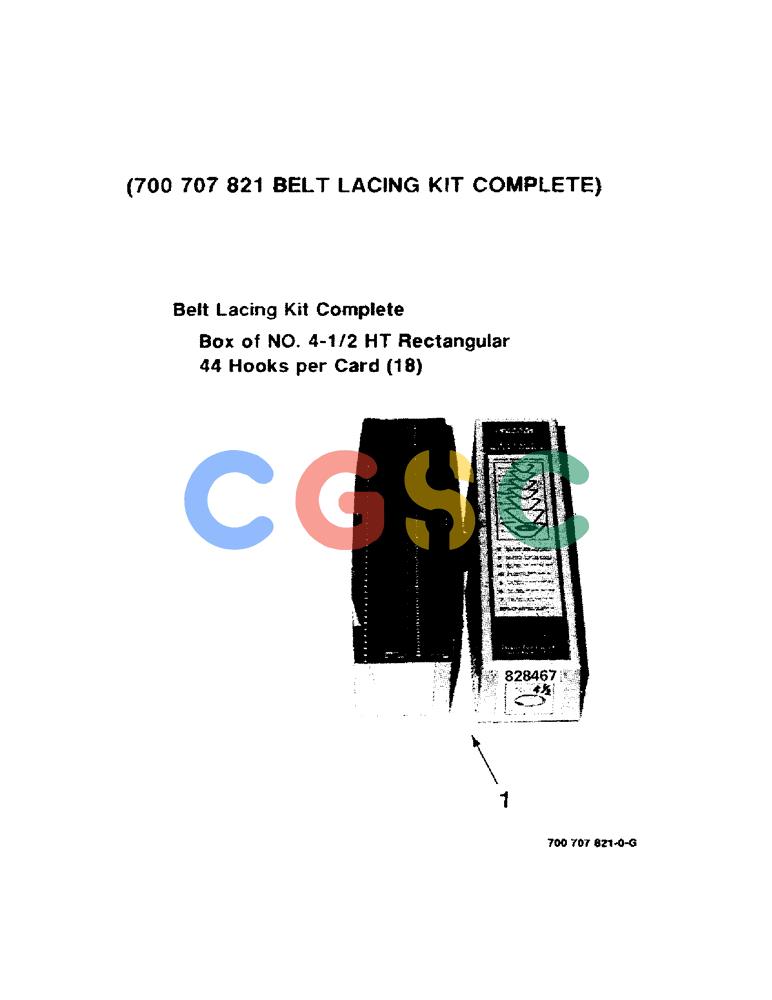凯斯零件查询(8530) - CASE IH RECTANGULAR BALER (1/88-12/99) (9-32) - CLIPPING LACING KIT (HOOKS AND PINS), (700707821 BELT LACING KIT COMPLETE) Case Agriculture