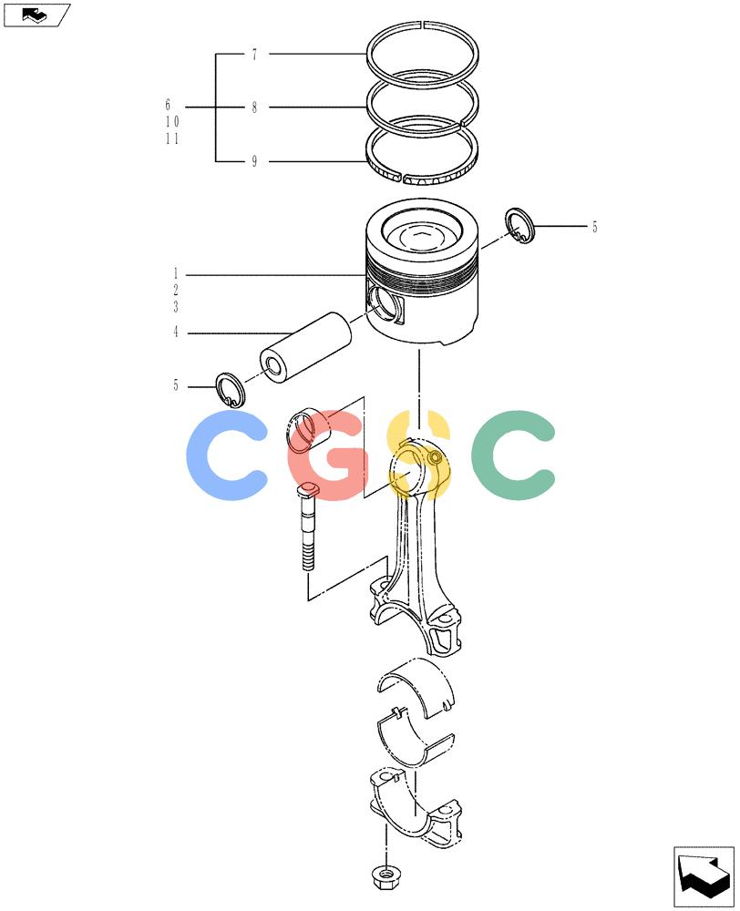 神钢零件查询(ED150-2) - BLADE RUNNER EXCAVATOR/DOZER ASN LH01-01001 (1/09-12/12) (08-011[00]) - PISTON Kobelco