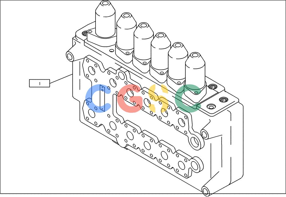纽荷兰零件查询(EC240) - CRAWLER EXCAVATOR (5/00-) (23.610[001]) - CONTROL BLOCK INSTALL.MATERIAL (S/N 724002-UP), PAGE 1 OF 2 New Holland Constructuion