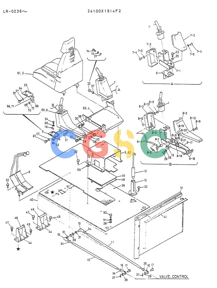 神钢零件查询(K914) - EXCAVATOR ASN LR-0143 (1/79-12/03) (03-003) - CONTROL ASSY (FOR EUROPE WRIST CONTROL TYPE) Kobelco