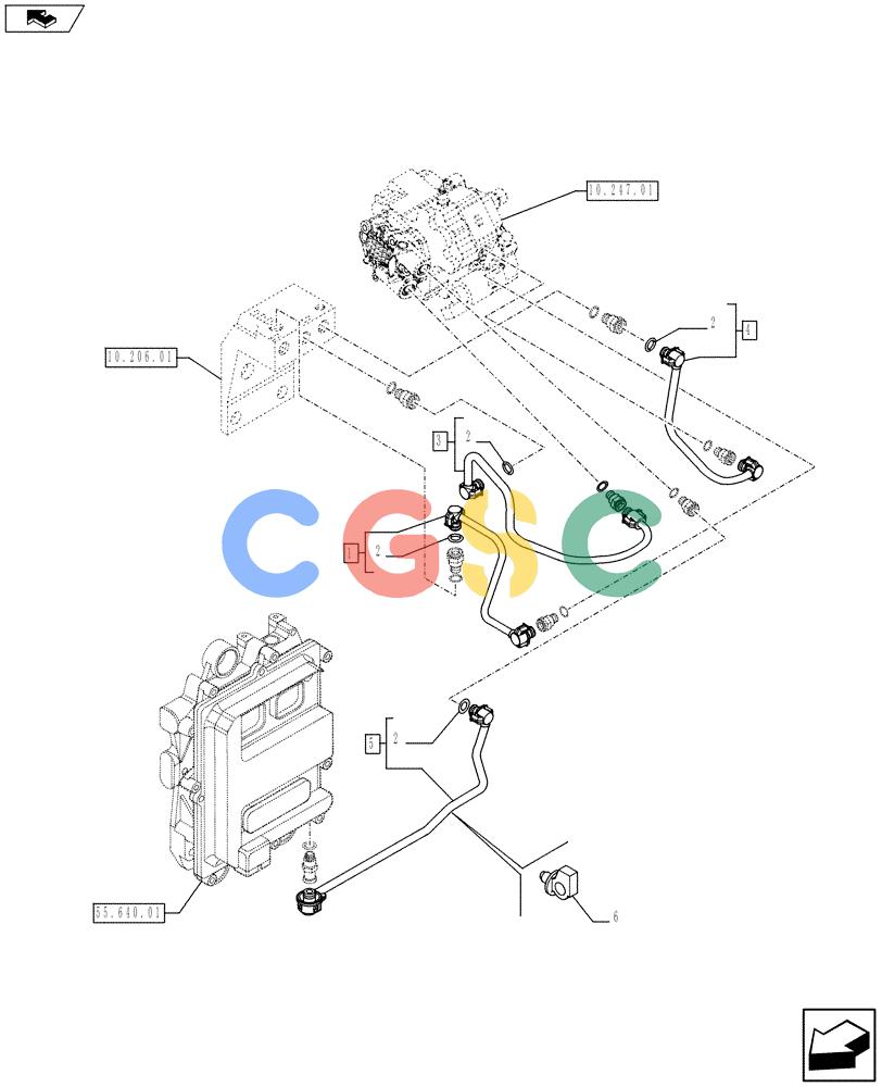 神钢零件查询(F4HFE413A E002) - ENGINE 5801451664 - 84371230 (1/13-) (10.218.01) - PIPING - FUEL (2855426-2855794) Kobelco