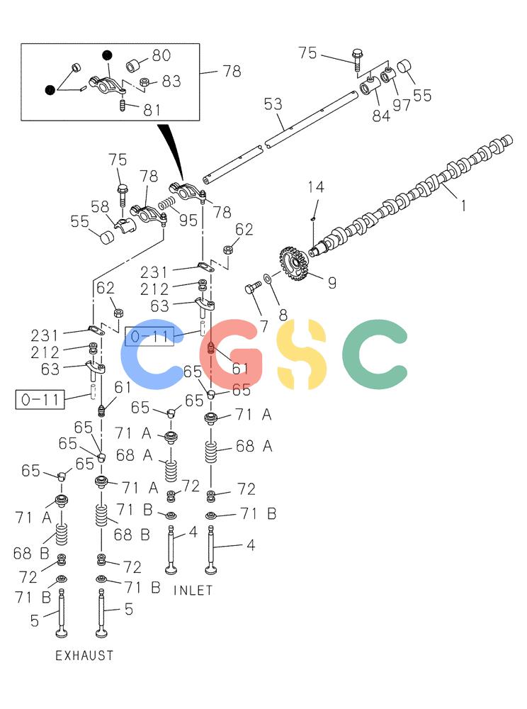 纽荷兰零件查询(E805) - CRAWLER EXCAVATOR TIER 3 (7/06-) (02-014-01[01]) - CAMSHAFT - VALVE MECHANISM New Holland Constructuion