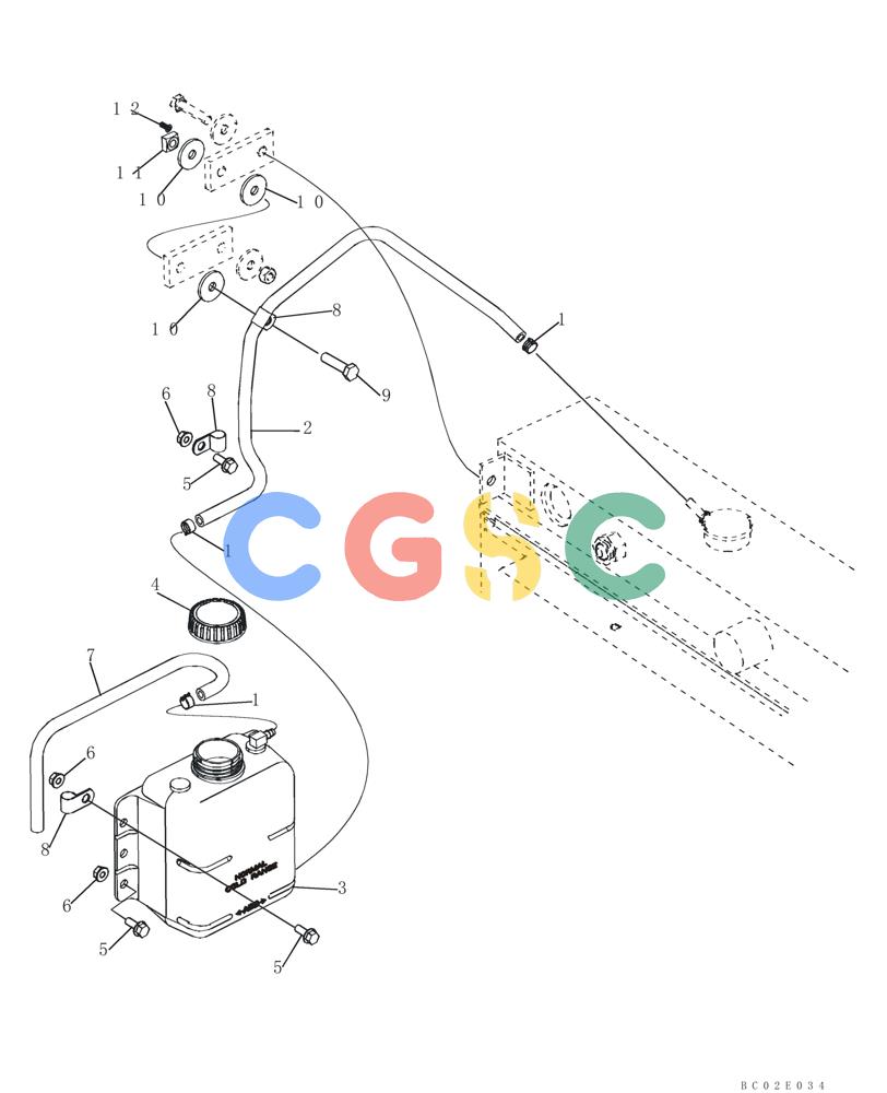 纽荷兰零件查询(DC85) - CRAWLER DOZER (8/04-) (02-05) - COOLANT RECOVERY SYSTEM New Holland Constructuion