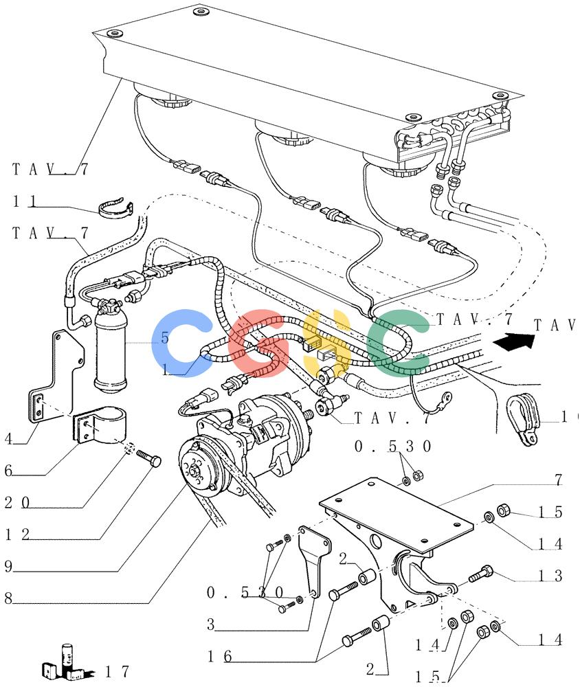 纽荷兰零件查询(FD145) - CRAWLER DOZER (N.A. VERSION) (10/98-) (9.665[03]) - AIR CONDITIONING - PIPING - OPTIONAL CODE 76048477 New Holland Constructuion