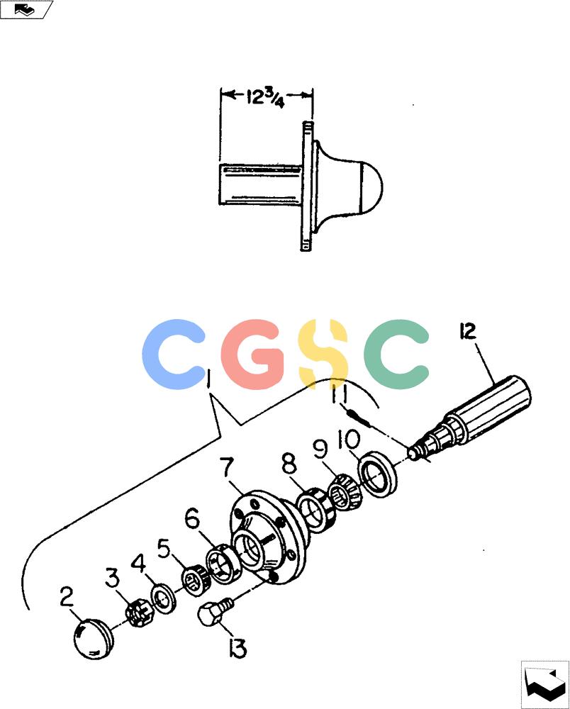 凯斯零件查询(4100 II) - DMI APPLICATOR - 1990 (1/90-12/95) (44.100.03) - 803 HUB & SPINDLE ASSY Case Agriculture