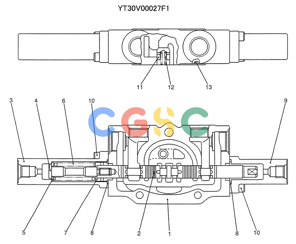 纽荷兰零件查询(E235SRLC) - CRAWLER EXCAVATOR BTW YU04-00837 - YU04-01417 (07-043) - SECTION ASSY, SPOOL New Holland Constructuion