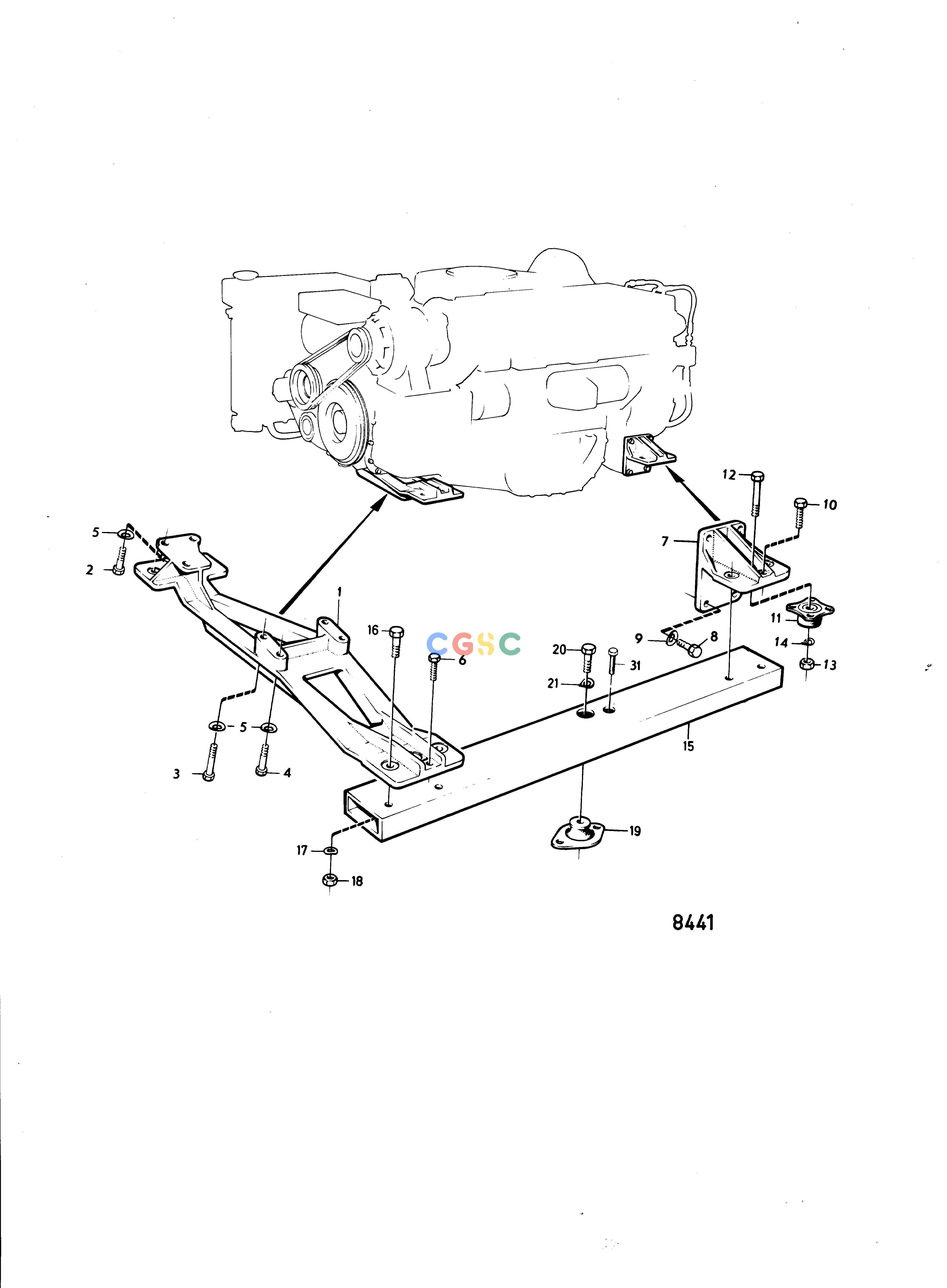 沃尔沃零件查询MD70B; MD70BK; TMD70B; THAMD70B; TAMD70B; AQD70BL; AQD70BEngineEngine Suspension: BEPC Volvo Penta Parts catalog
