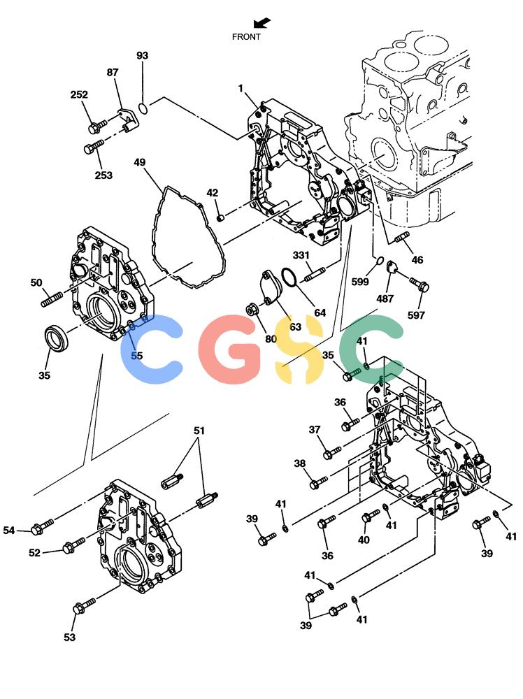 纽荷兰零件查询(E805) - CRAWLER EXCAVATOR (1/05-) (02-029-00[01]) - FRONT TIMING GEAR COVER New Holland Constructuion