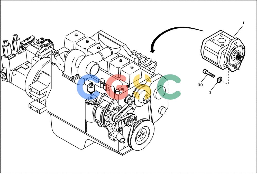 纽荷兰零件查询(EC270) - CRAWLER EXCAVATOR (7/00-) (22.050[001]) - GEAR PUMP INSTALL.MATERIAL (S/N 727023-UP) New Holland Constructuion