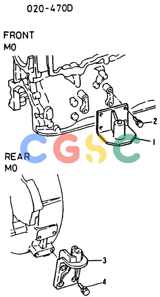 神钢零件查询(6D16-T) - MITSUBISHI DIESEL ENGINE - K909 II & K909LC II EXCAVATORS (1/87-12/06) (00-029) - ENGINE SUPORT Kobelco