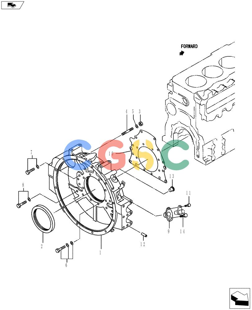 神钢零件查询(ED150-2) - BLADE RUNNER EXCAVATOR/DOZER ASN LH01-01001 (1/09-12/12) (08-009[00]) - FLYWHEEL HOUSING Kobelco