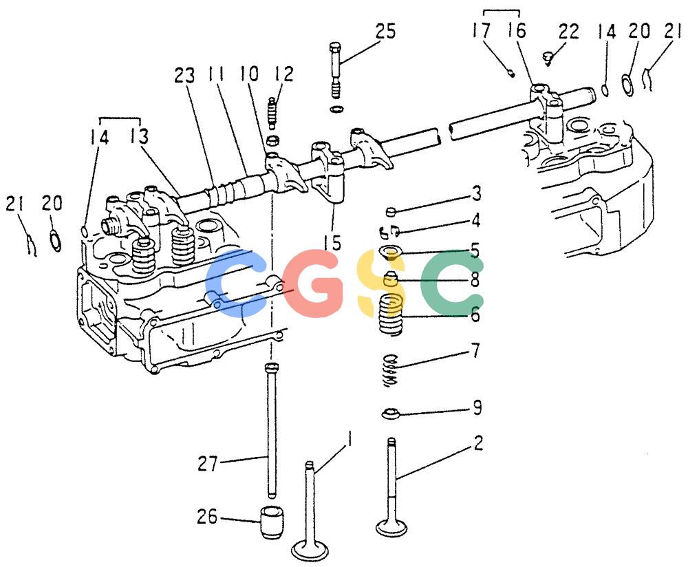 神钢零件查询(6D15) - MITSUBISHI DIESEL ENGINES - K907D & K907LC EXCAVATORS (1/86-12/06) (01-014) - VALVE GEAR TRAIN Kobelco