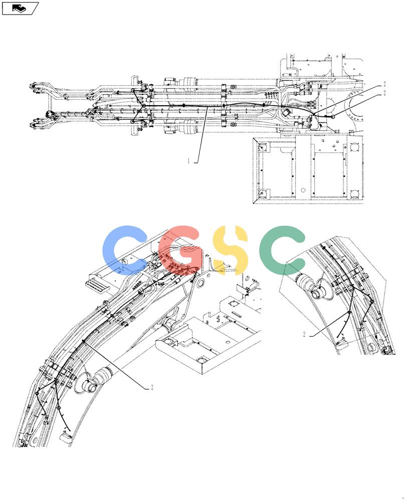 神钢零件查询(SK170 ACERA M-9) - CRAWLER EXCAVATOR - TIER 3 NON-REGULATED (1/12-12/13) (55.404.AL[01]) - HARNESS, BOOM, LIGHT Kobelco