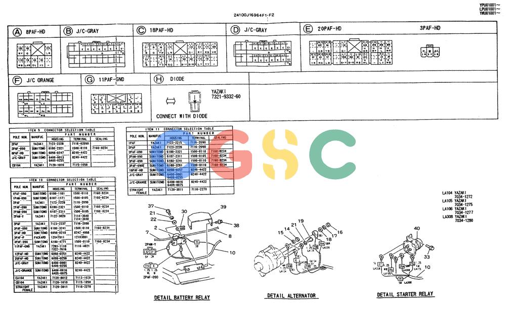 神钢零件查询(SK130LC) - EXCAVATOR BTW YPU1001 - YPU2000 (1/98-12/98) (06-001[02]) - ELECTRICAL WIRING ASSY Kobelco