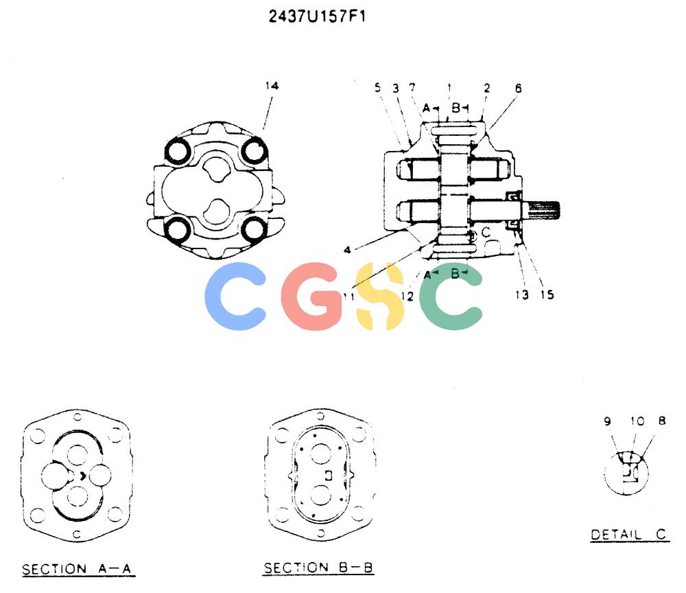 神钢零件查询(MD200C) - EXCAVATOR BTW YQU0701 - YQU2000 (1/80-12/06) (14-001) - PUMP ASSY. GEAR Kobelco
