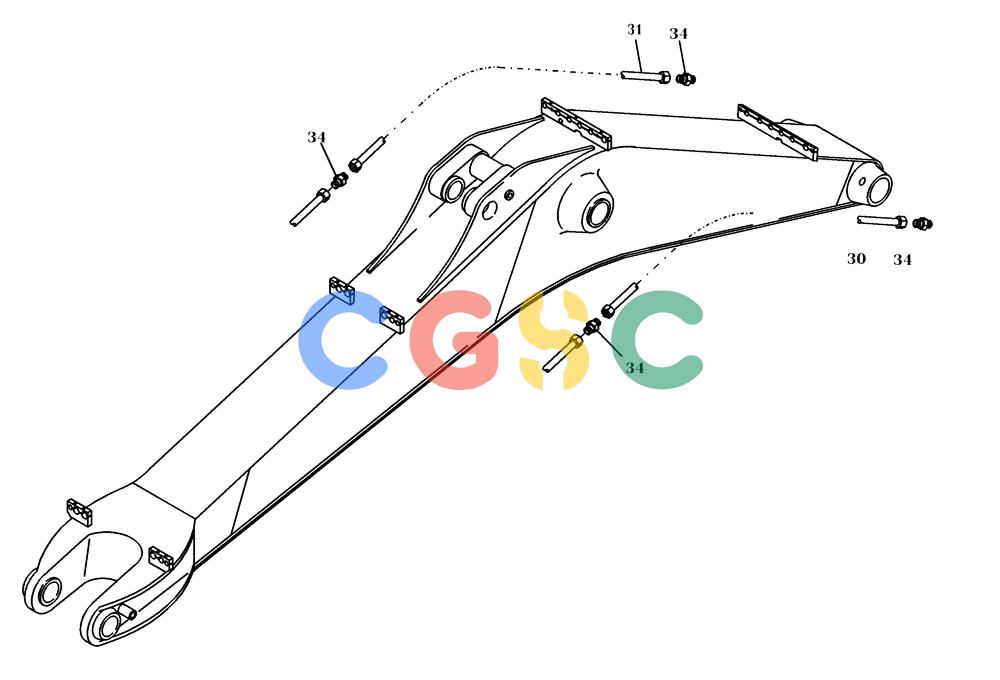 纽荷兰零件查询(EC130) - CRAWLER EXCAVATOR (4/99-) (60.170[001]) - HYDRAULIC SYSTEM MONOBLOC BOOM GRAB TURNING 4,6 M (OPTION) (S/N 11701-UP) New Holland Constructuion