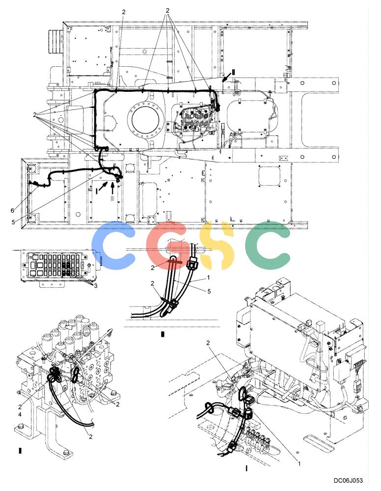 纽荷兰零件查询(E215B) - CRAWLER EXCAVATOR - TIER 3 (NA) - ASN N7DA21001 (1/07-) (5.037[00]) - HARNESS ASSEMBLY, UPPER (NIBBLER & BREAKER W/ROTATION + HAND) (LC13E00051F1) New Holland Constructuion