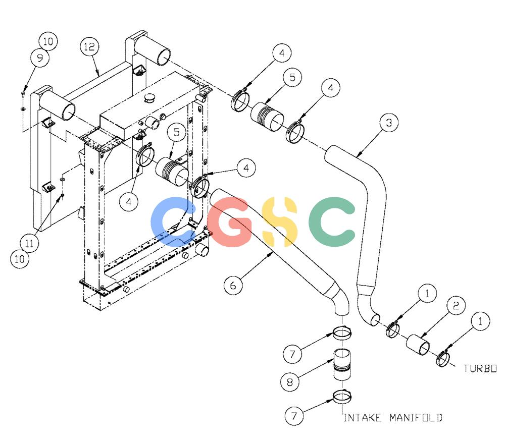 凯斯零件查询(FLX3330B) - FLOATER (12/99-9/02) (02-048) - CHARGE AIR COOLER TUBES GROUP (FLX3330B) Case Agriculture