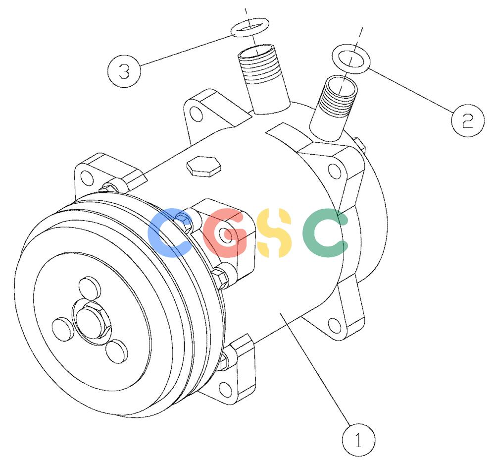 凯斯零件查询(4330) - TITAN FLOATER (6/98-8/99) (02-016) - COMPRESSOR ASSEMBLY Case Agriculture