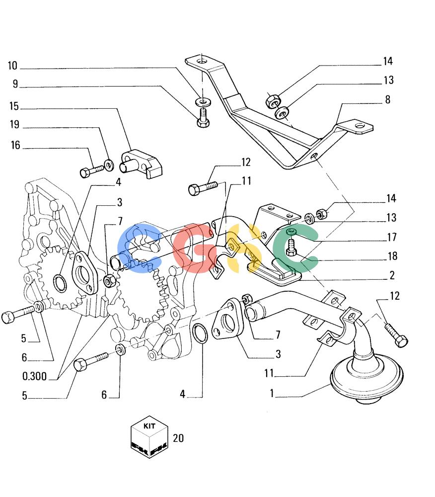 纽荷兰零件查询(FD255) - CRAWLER DOZER (N.A. VERSION) (7/95-) (0.305[01]) - PIPING - ENGINE OIL New Holland Constructuion