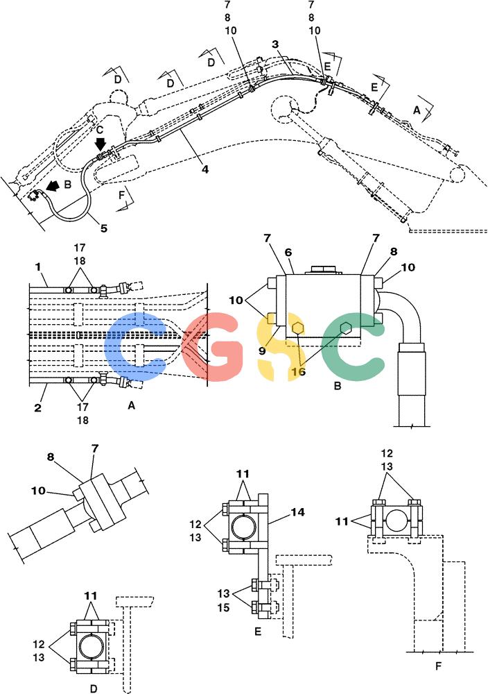 纽荷兰零件查询(E805) - CRAWLER EXCAVATOR (1/05-) (08-077-01[01]) - HYDRAULICS AUXILIARY ATTACHMENT New Holland Constructuion