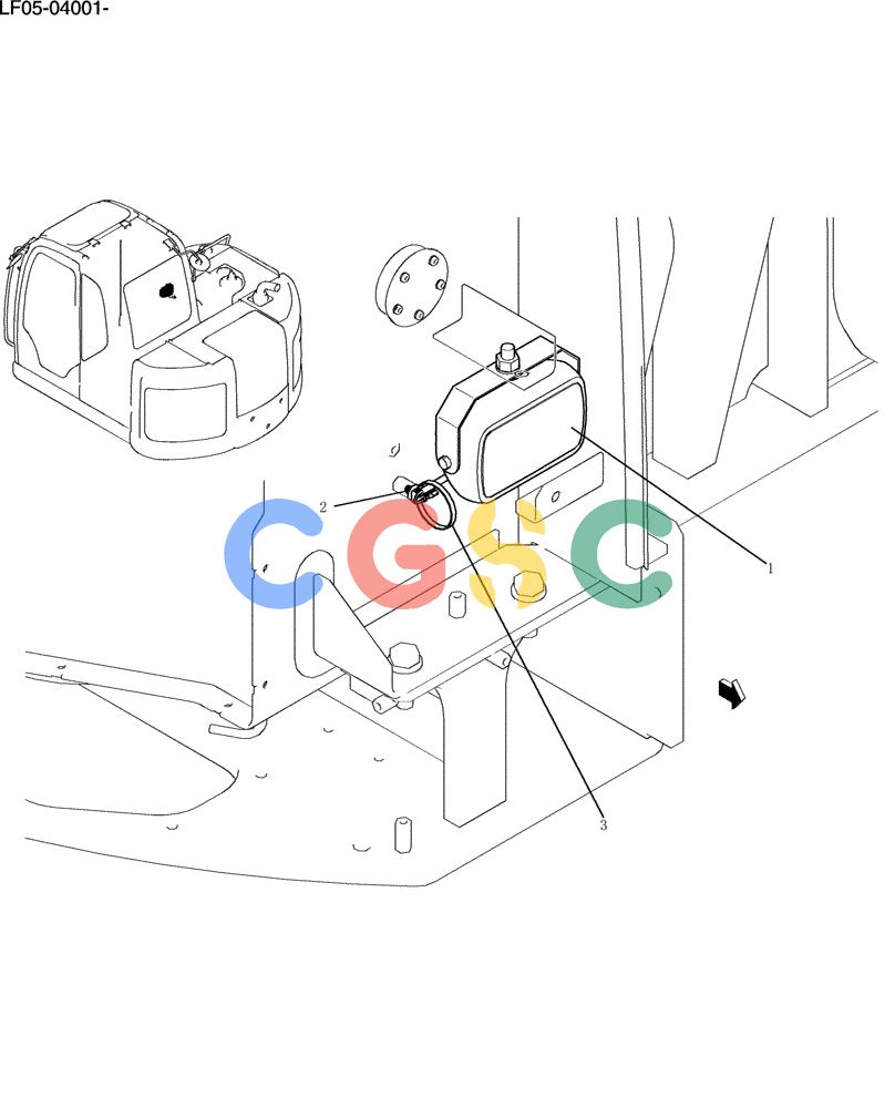 纽荷兰零件查询(E80BMSR) - CRAWLER EXCAVATOR ASN LF05-04001 - (N8TA18060) (304-01[1]) - LIGHT INSTAL New Holland Constructuion