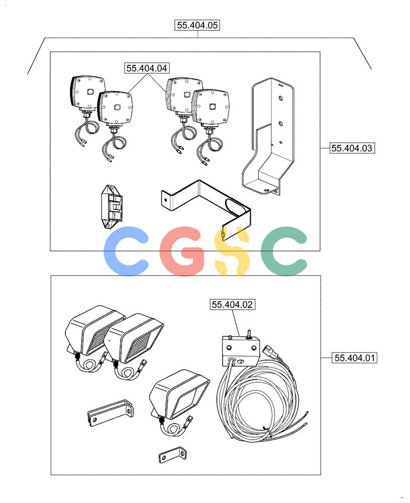 凯斯零件查询(SB541C) - SMALL SQUARE BALER (9/09-12/10) (00.000.55) - PICTORIAL INDEX, ELECTRICAL Case Agriculture