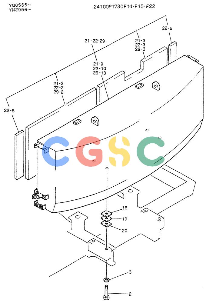 神钢零件查询(K907LC) - MARK II EXCAVATOR ASN YQ0565 (GLOBAL) (1/87-12/03) (01-004) - COUNTER-WEIGHT ASSY Kobelco