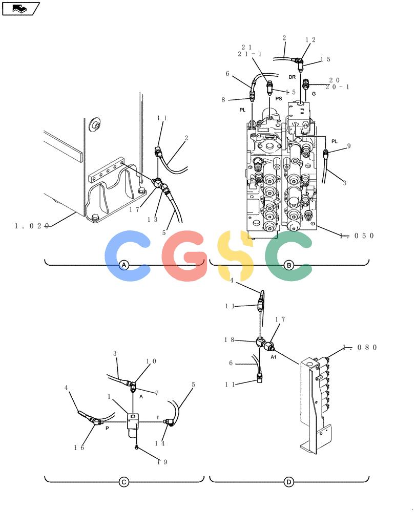 纽荷兰零件查询(E235BSR) - CRAWLER EXCAVATOR (5/07-) (1.082[07]) - PILOT PIPING - 2-PIECE BOOM New Holland Constructuion