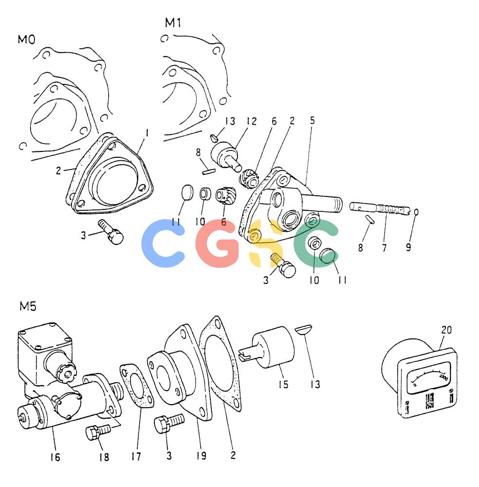 神钢零件查询(8DC9-T) - MITSUBISHI DIESEL ENGINE - K914 & K975 (1/79-12/06) (01-033) - TACHOMETER GEAR Kobelco