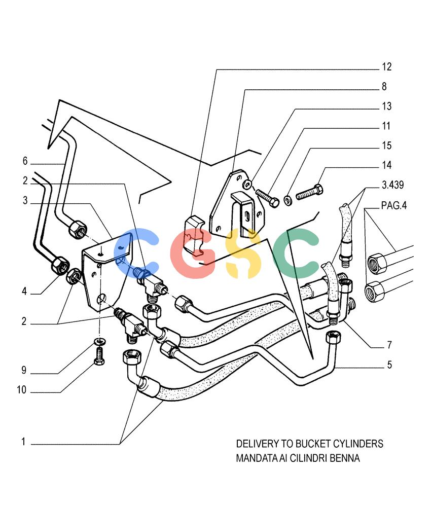 纽荷兰零件查询(FL175) - CRAWLER LOADER (N.A. VERSION) (6/92-) (3.434[05]) - HYDRAULIC SYSTEM PIPING New Holland Constructuion