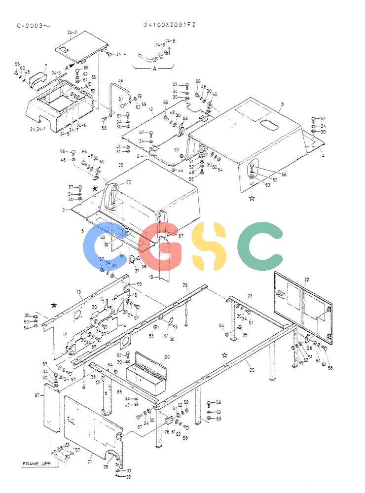 神钢零件查询(K912A) - EXCAVATOR BTW LC-2003 - LC-2016 (1/85-12/03) (02-012) - GUARD ASSY (FOR EXTREME HEAT) Kobelco