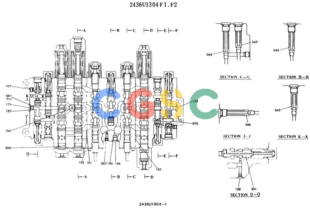 神钢零件查询(K912LC) - MARK II EXCAVATOR ASN YC-0301 (1/88-12/03) (11-016[01]) - VALVE ASSY, CONTROL Kobelco