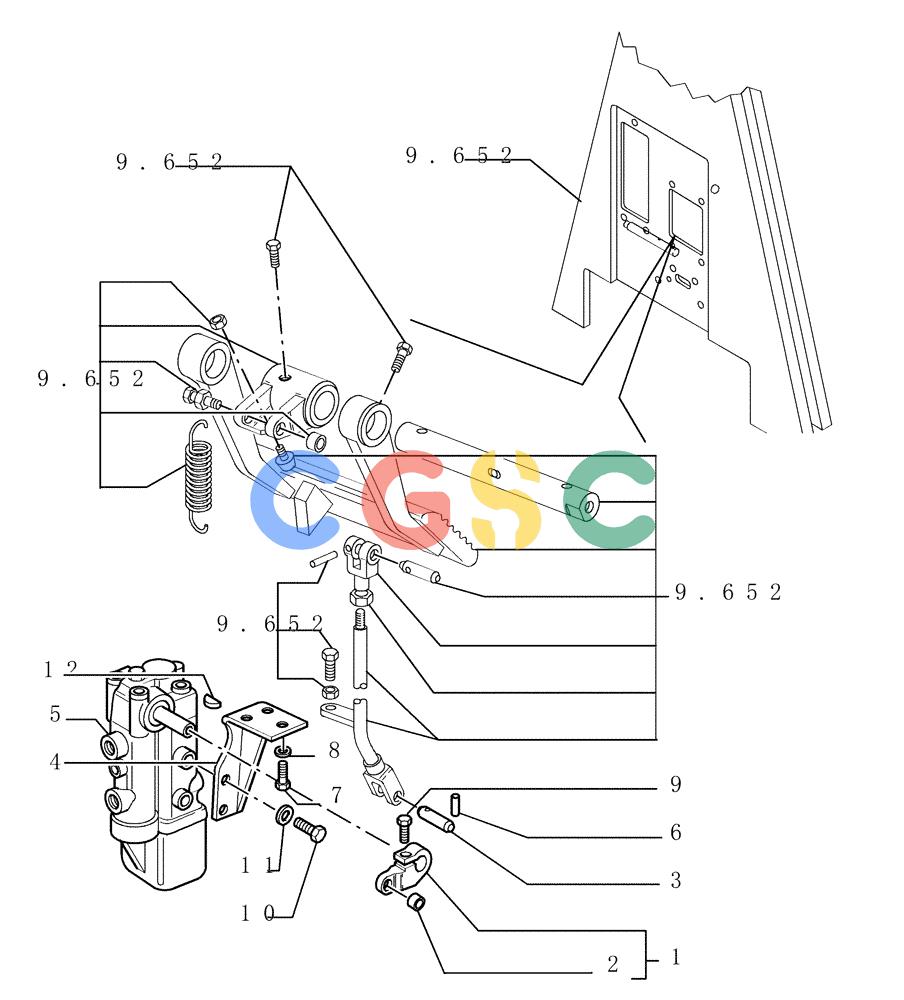 纽荷兰零件查询(DC150.B) - CRAWLER DOZER TIER 2 (3/03-) (2.304[01]) - BRAKE CONTROLS - COMPONENTS New Holland Constructuion