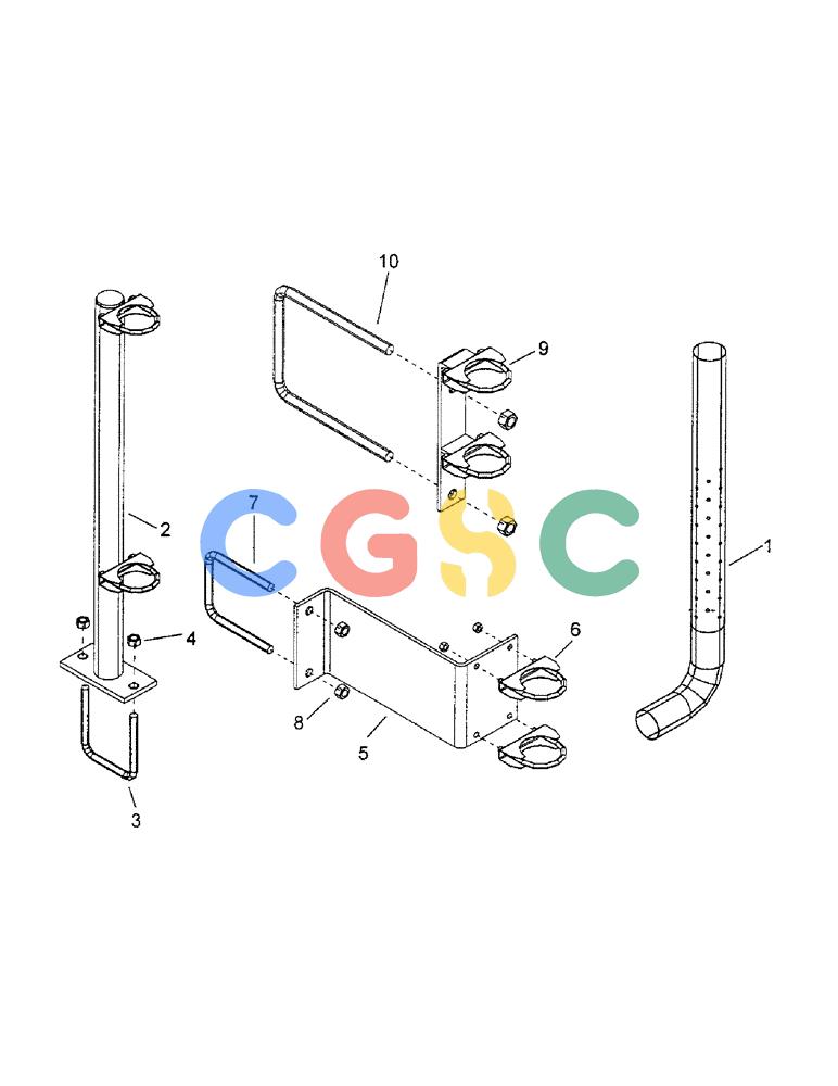 凯斯零件查询(2400) - CONCORD AIR SYSTEM (1/96-12/99) (F09) - SECONDARY MANIFOLD, TUBES AND STANDS, DISCONTINUED Case Agriculture