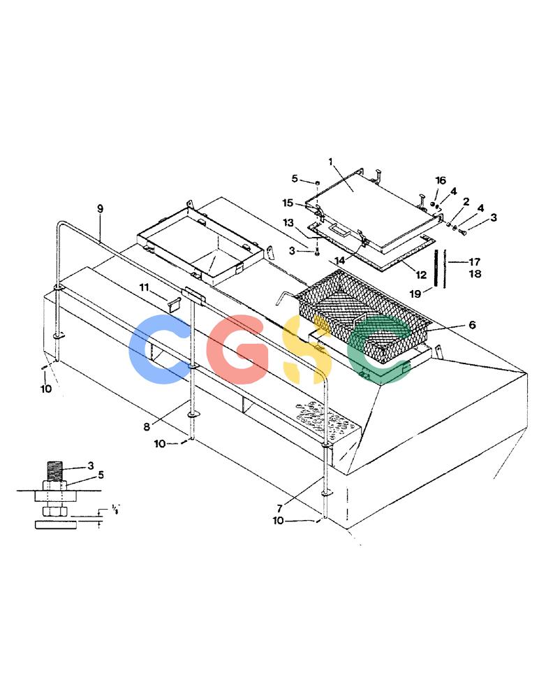 凯斯零件查询(1802) - CONCORD AIR SYSTEM (1/90-11/01) (43) - RAILING AND COVER GROUP, MODEL AS1502 Case Agriculture