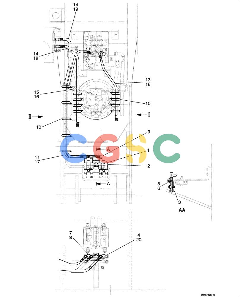 纽荷兰零件查询(E160) - CRAWLER EXCAVATOR (N.A.) (1/06-) (08 -40[00]) - HYDRAULIC LINES - VALVE (BOOM AND ARM) New Holland Constructuion